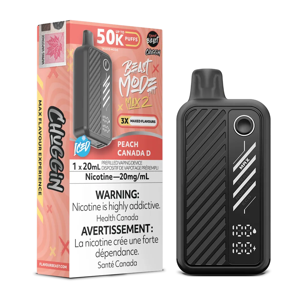 Peach Canada D Iced Flavour Beast Mode Max 2 - Disposable 50K by FLAVOUR BEAST