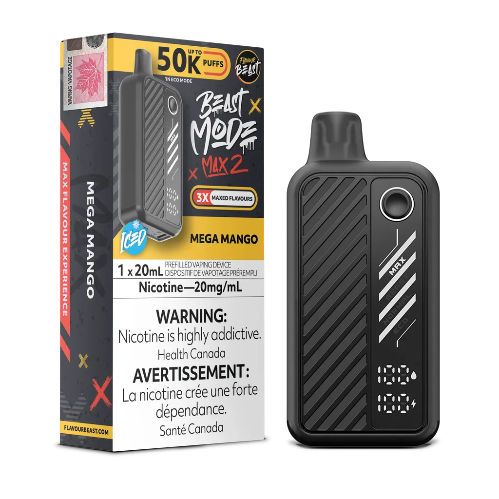 Mega Mango Iced Flavour Beast Mode Max 2 - Disposable 50K by FLAVOUR BEAST