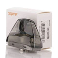 Aspire AVP Pro replacement pod, dark translucent plastic with a silver base, in front of its white box.
