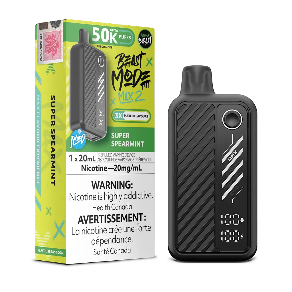 Super Spearmint Flavour Beast Mode Max 2 - Disposable 50K by FLAVOUR BEAST