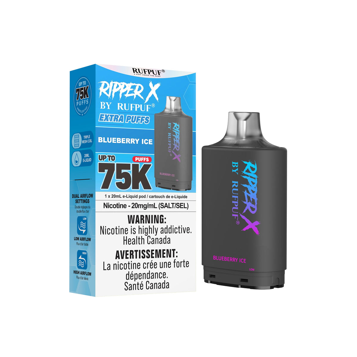 Blueberry Ice Rufpuf Ripper X Pods 75K