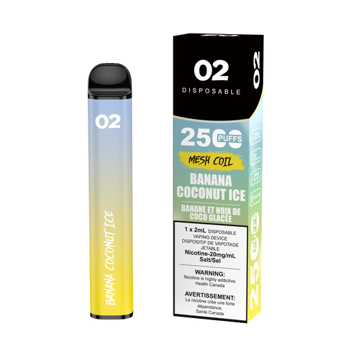 Banana Coconut Ice O2 - Disposable 2.5K