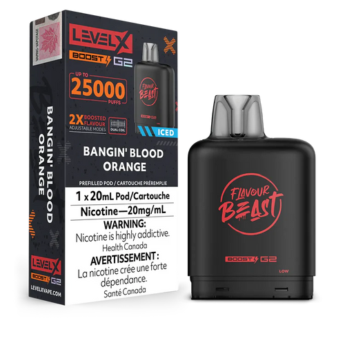 Bangin' Blood Orange Iced Flavour Beast Boost G2 Pods 25K