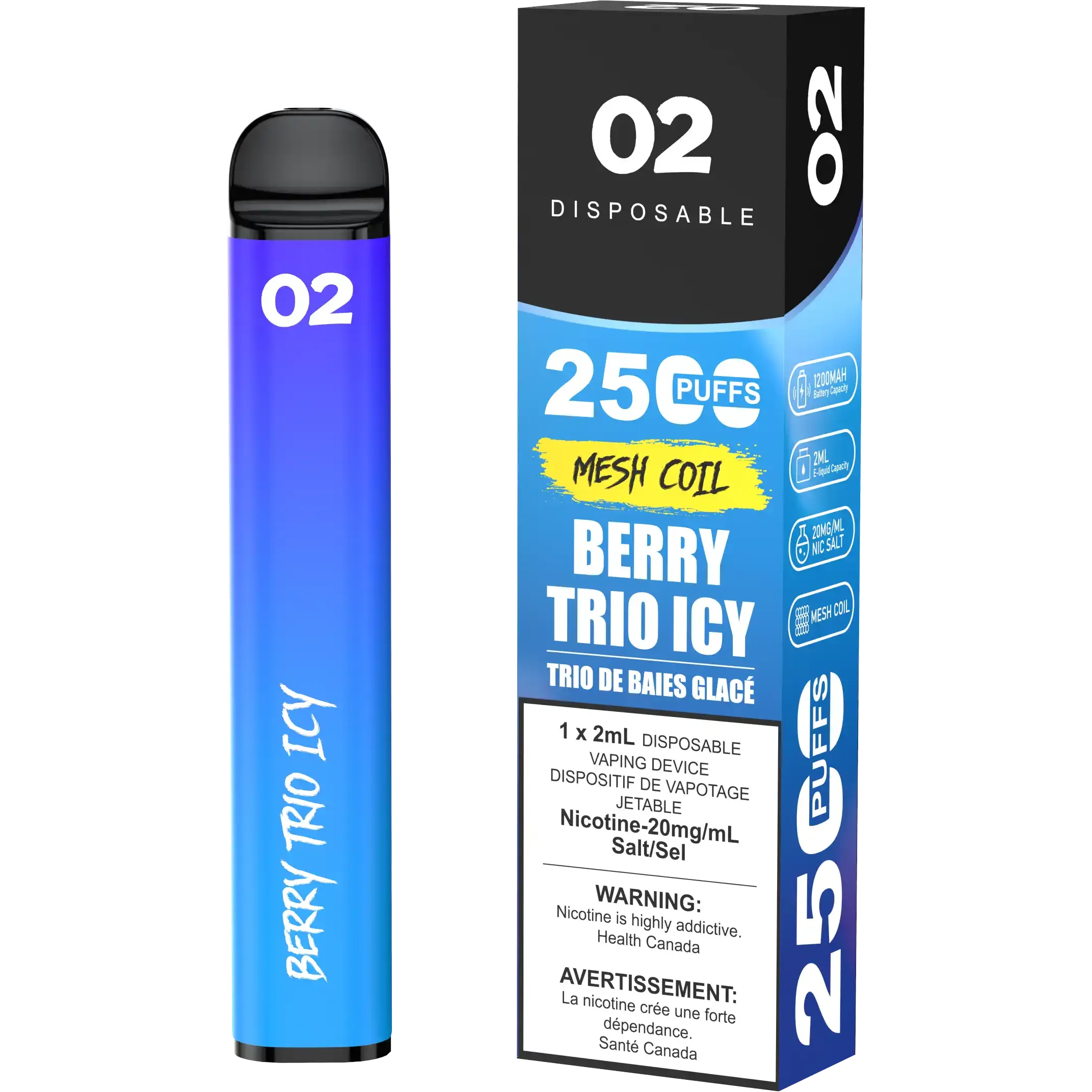 Berry Trio Icy O2 - Disposable 2.5K