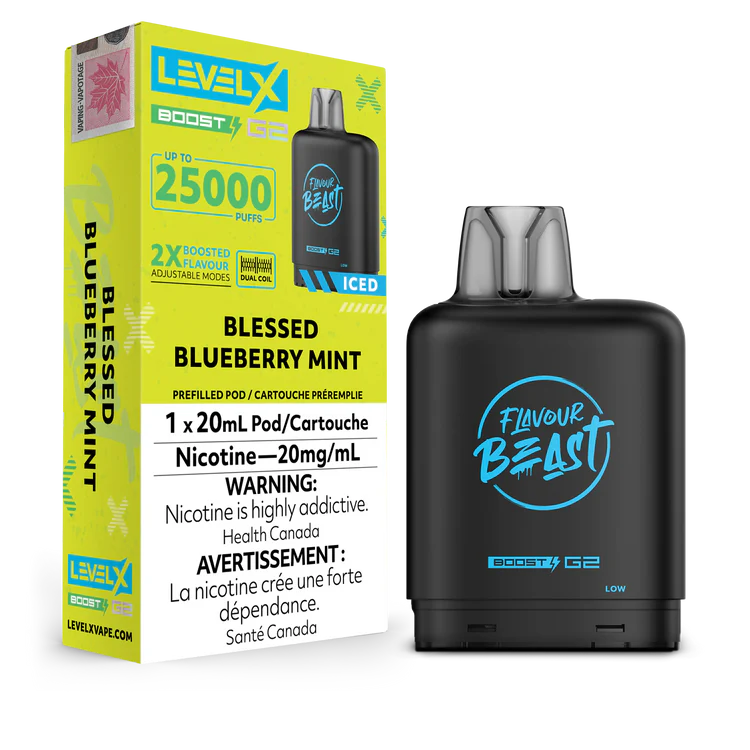 Blessed Blueberry Mint (Iced) Flavour Beast Boost G2 Pods 25K
