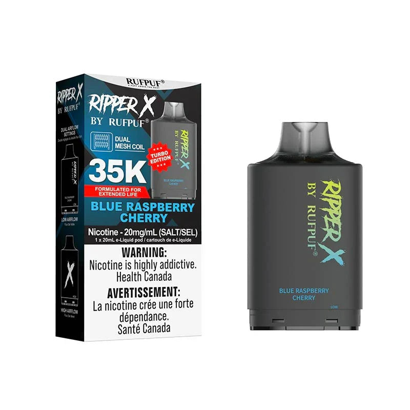Blue Raspberry Cherry Rufpuf Ripper X Pods 35K