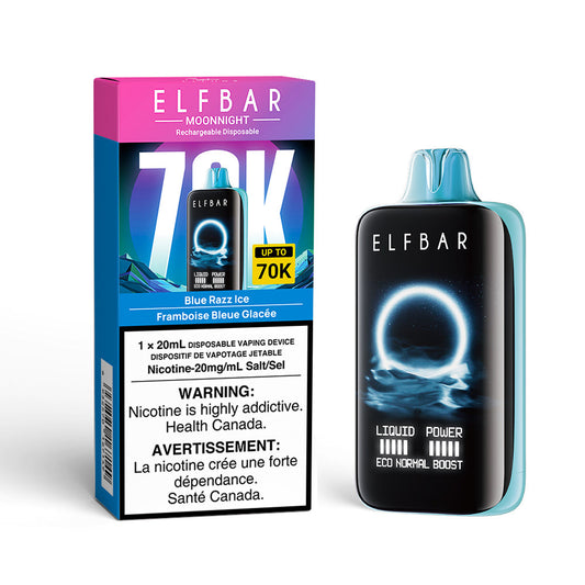 Blue Razz Ice Elf Bar Moonight - Disposable 70K