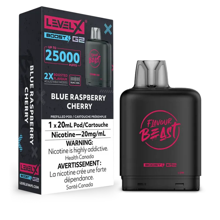 Blue Raspberry Cherry Flavour Beast Boost G2 Pods 25K