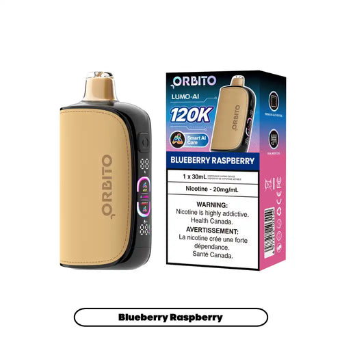Blueberry Raspberry Orbito Lumo AI 30mL - Disposable Vape 120K