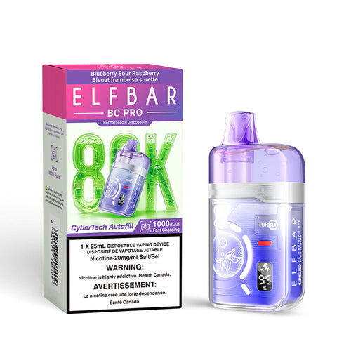 Blueberry Sour Raspberry Elf Bar BC PRO - Disposable 80K