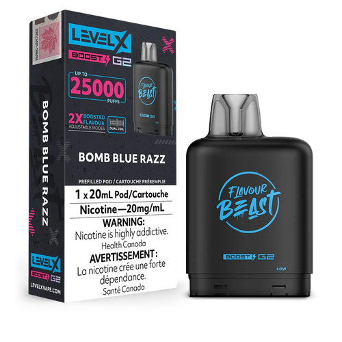 Bomb Blue Razz Flavour Beast Boost G2 Pods 25K