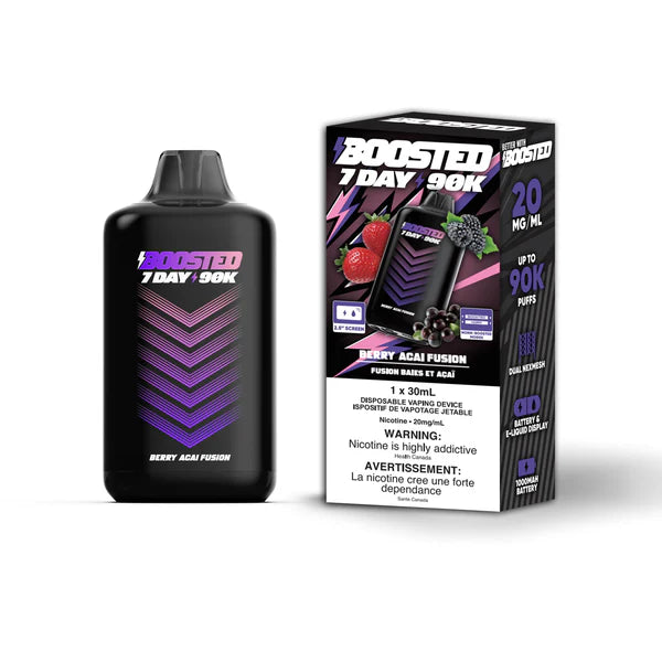 Boosted 7 Day 90K Disposable Vape - Berry Acai Fusion