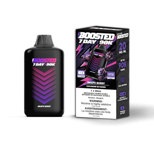 Boosted 7 Day 90K Disposable Vape - Grape Burst