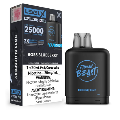 Boss Blueberry Iced Flavour Beast Boost G2 Pods 25K