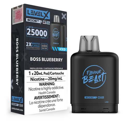 Boss Blueberry Iced Flavour Beast Boost G2 Pods 25K