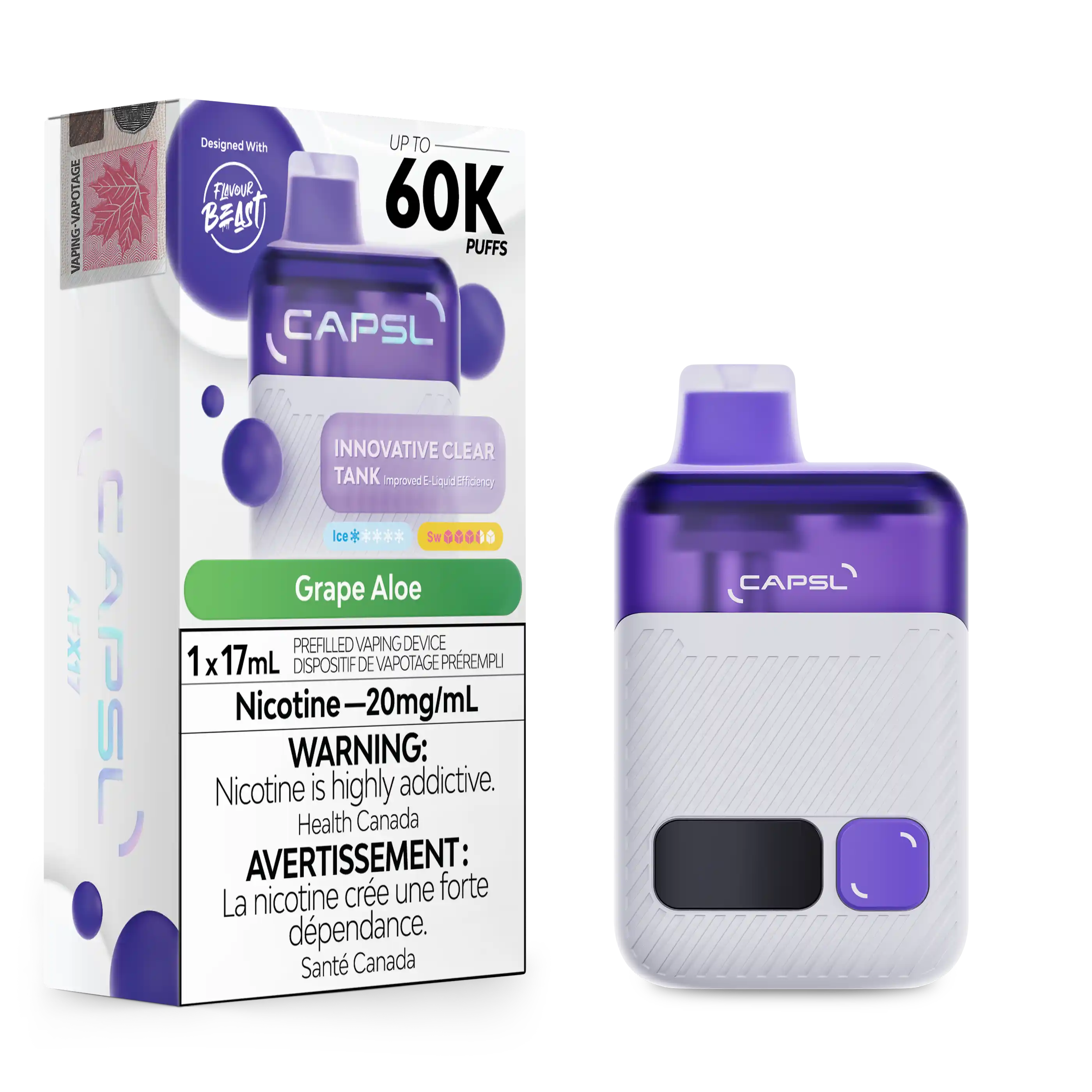 Grape Aloe CAPSL - AFX17 Disposable 60K