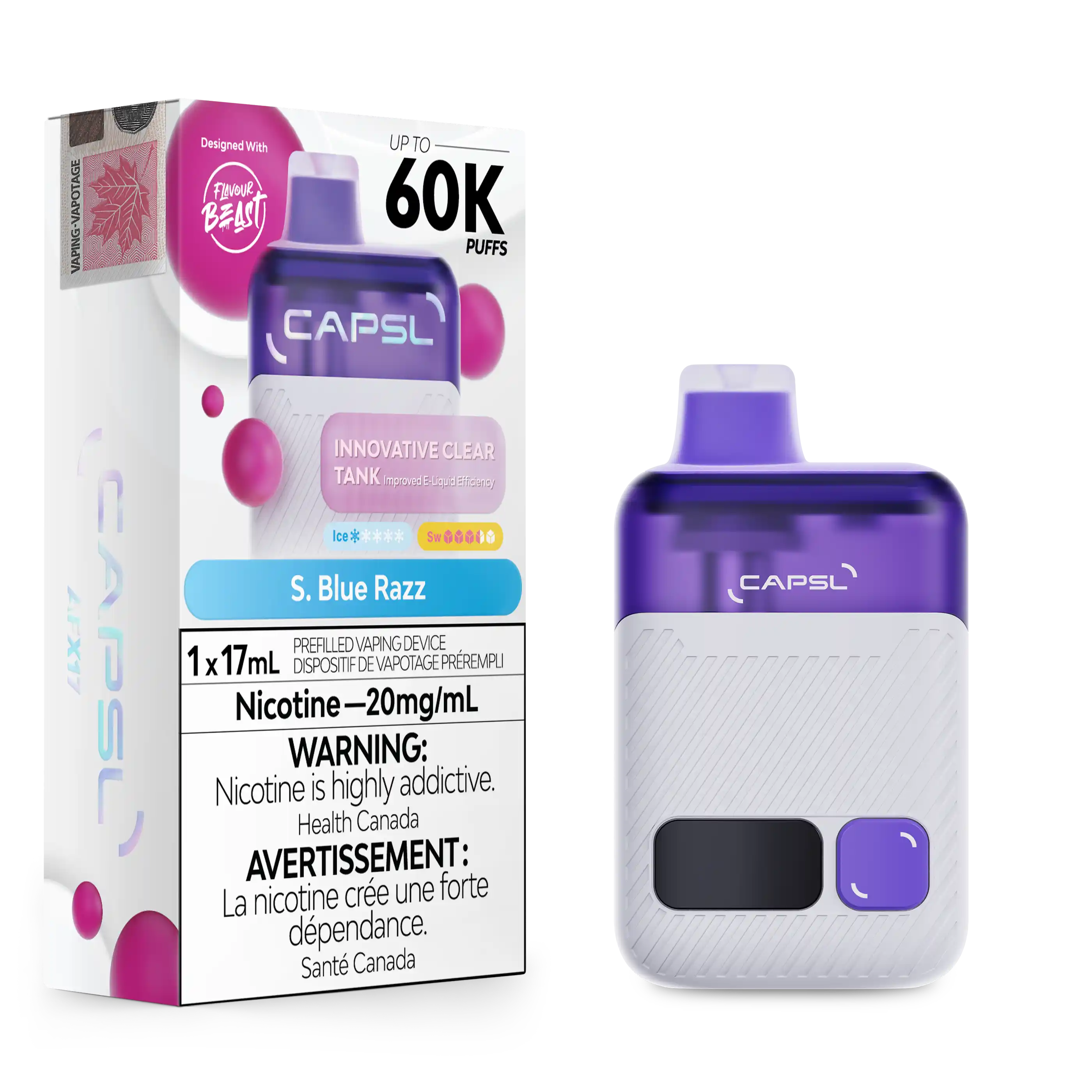 Sour Blue Razz CAPSL - AFX17 Disposable 60K