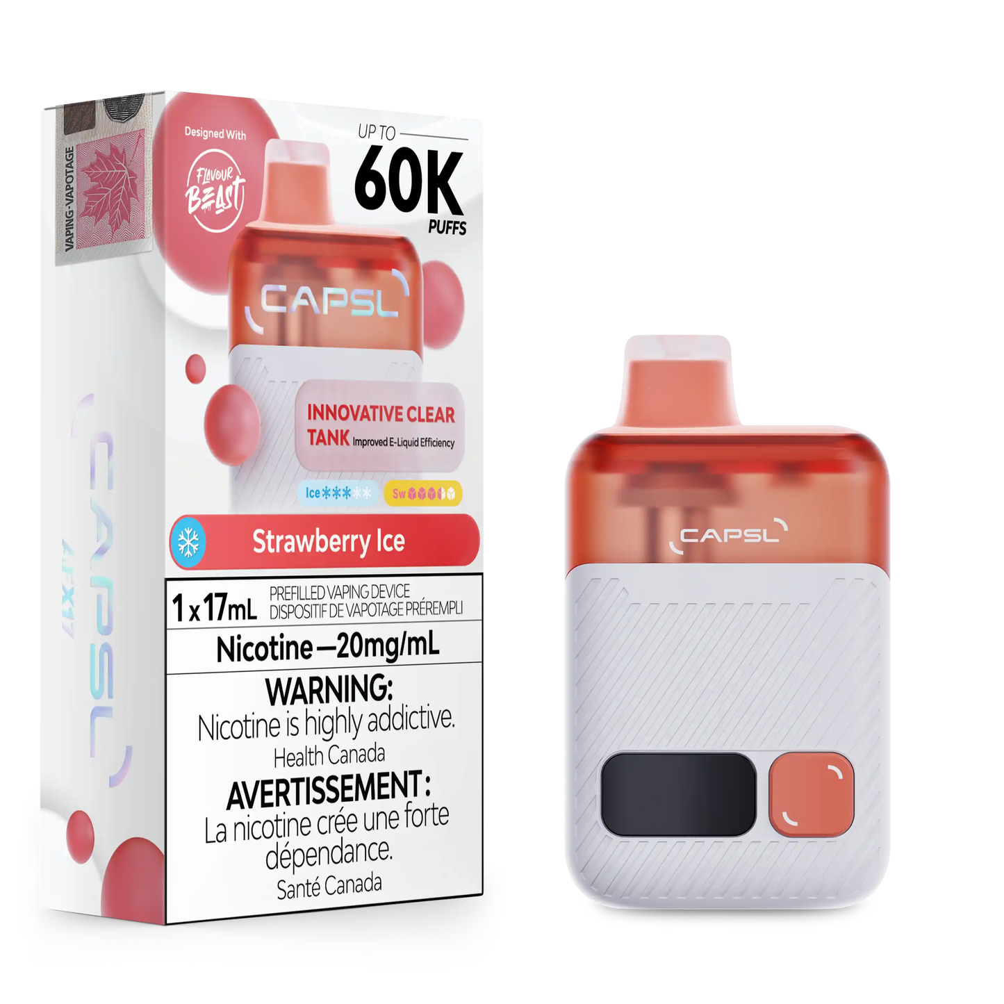 Strawberry Ice CAPSL - AFX17 Disposable 60K