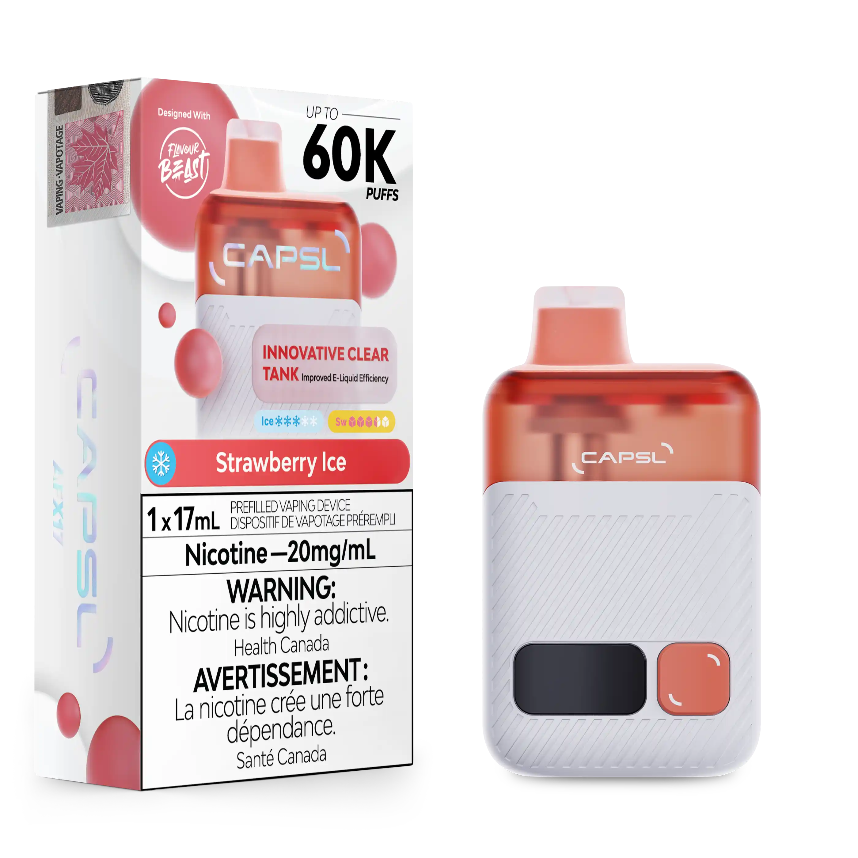 Strawberry Ice CAPSL - AFX17 Disposable 60K