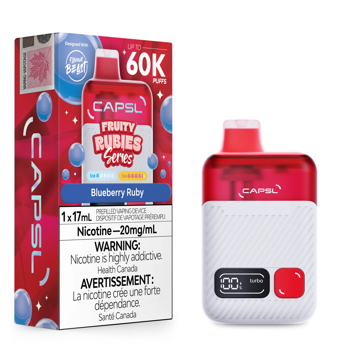 Fruity Rubies Myrtille Ruby CAPSL AFX17 Jetable