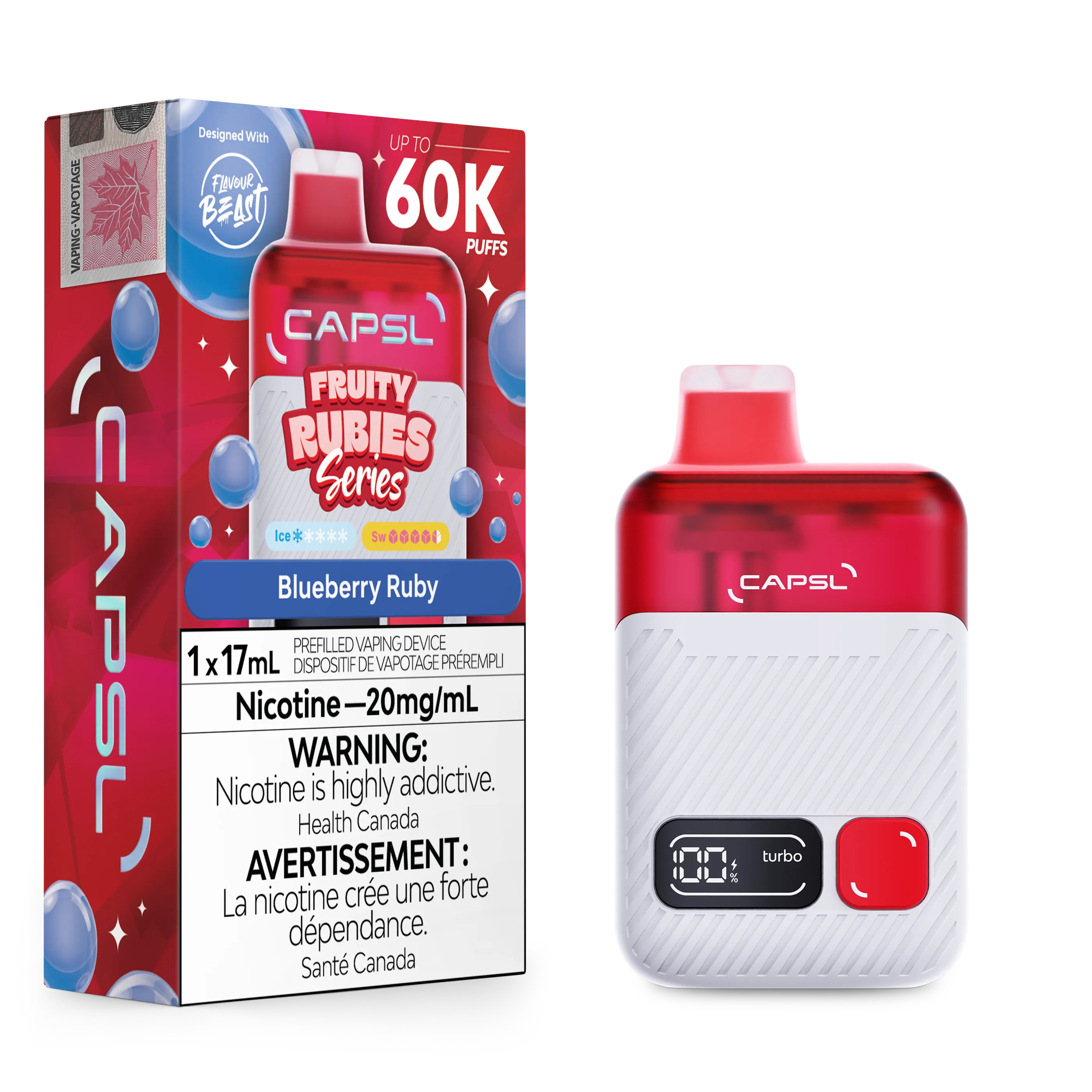 Fruity Rubies Blueberry Ruby CAPSL AFX17 Disposable