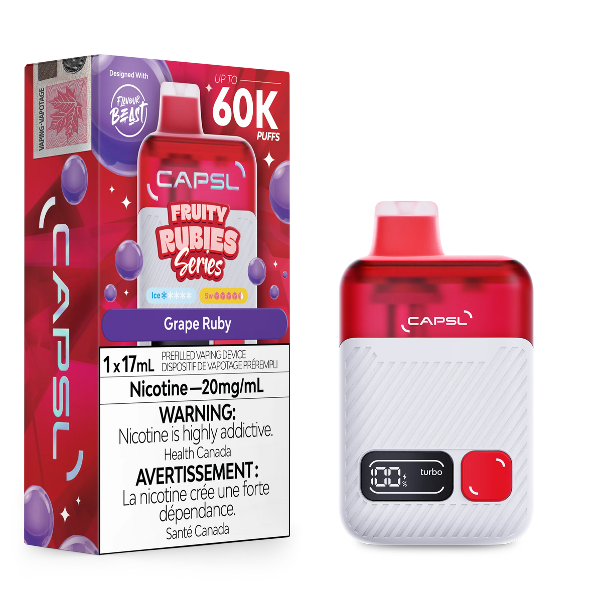 Fruity Rubies Grape Ruby CAPSL AFX17 Disposable