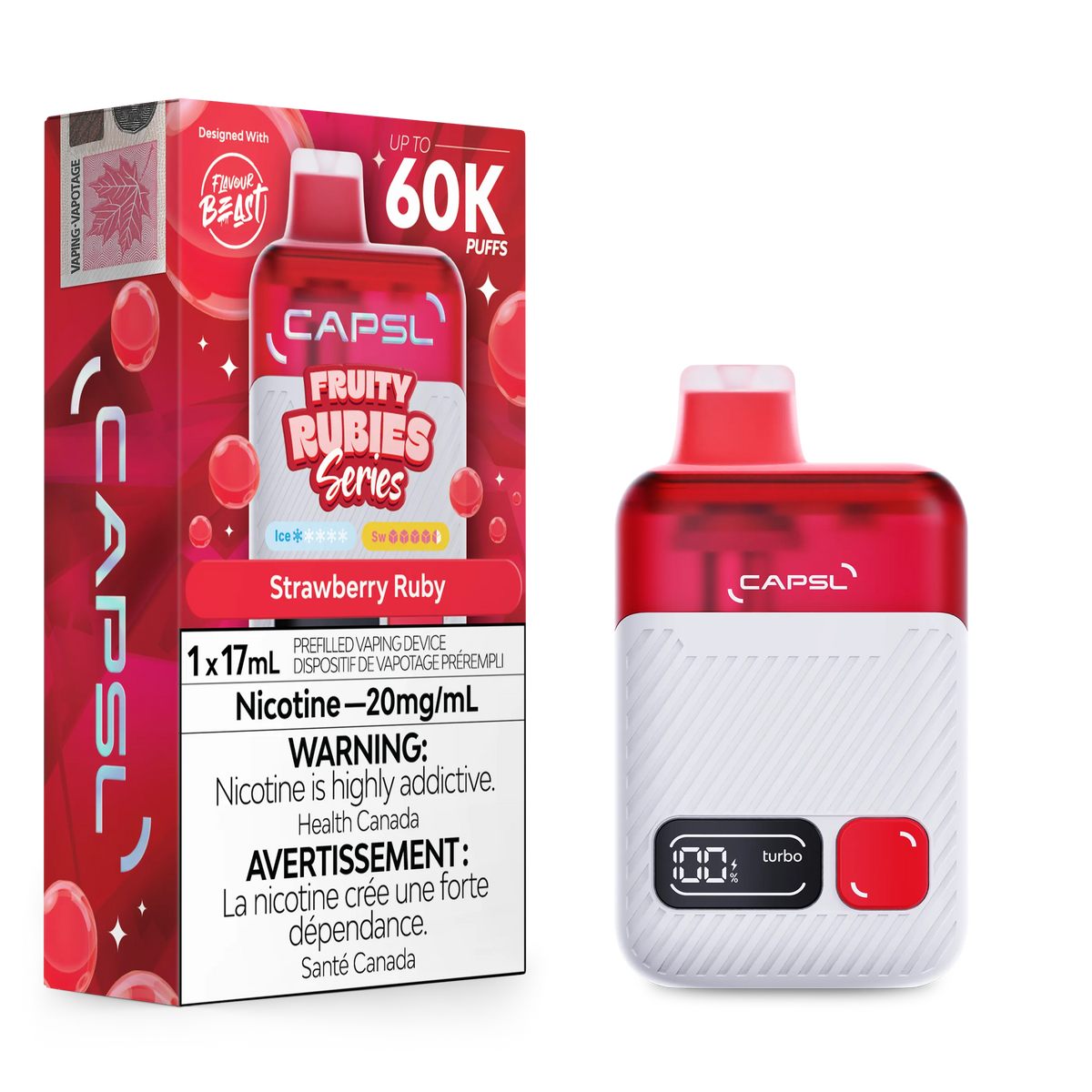 Fruity Rubies Strawberry Ruby CAPSL AFX17 Disposable
