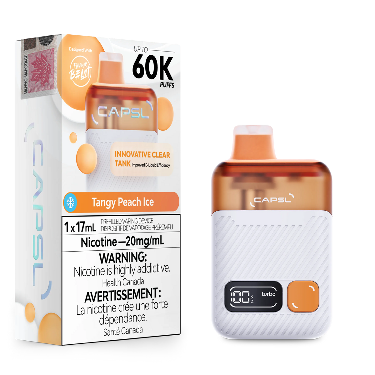 Tangy Peach Ice CAPSL AFX17 Disposable