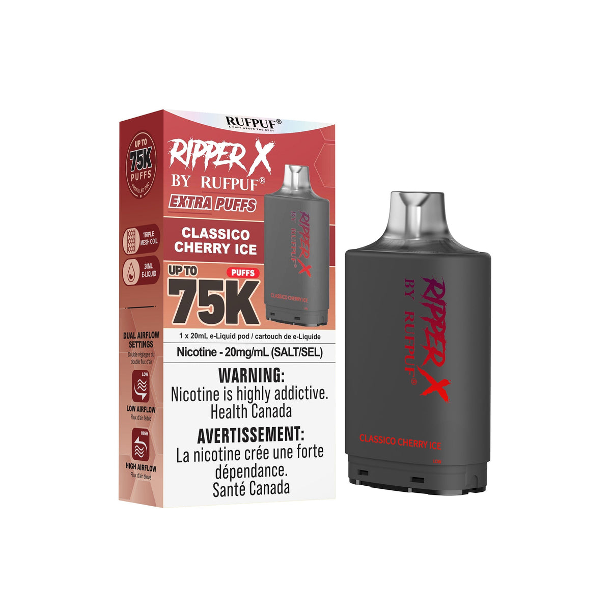Classico cherry ice Rufpuf Ripper X Pods 75K