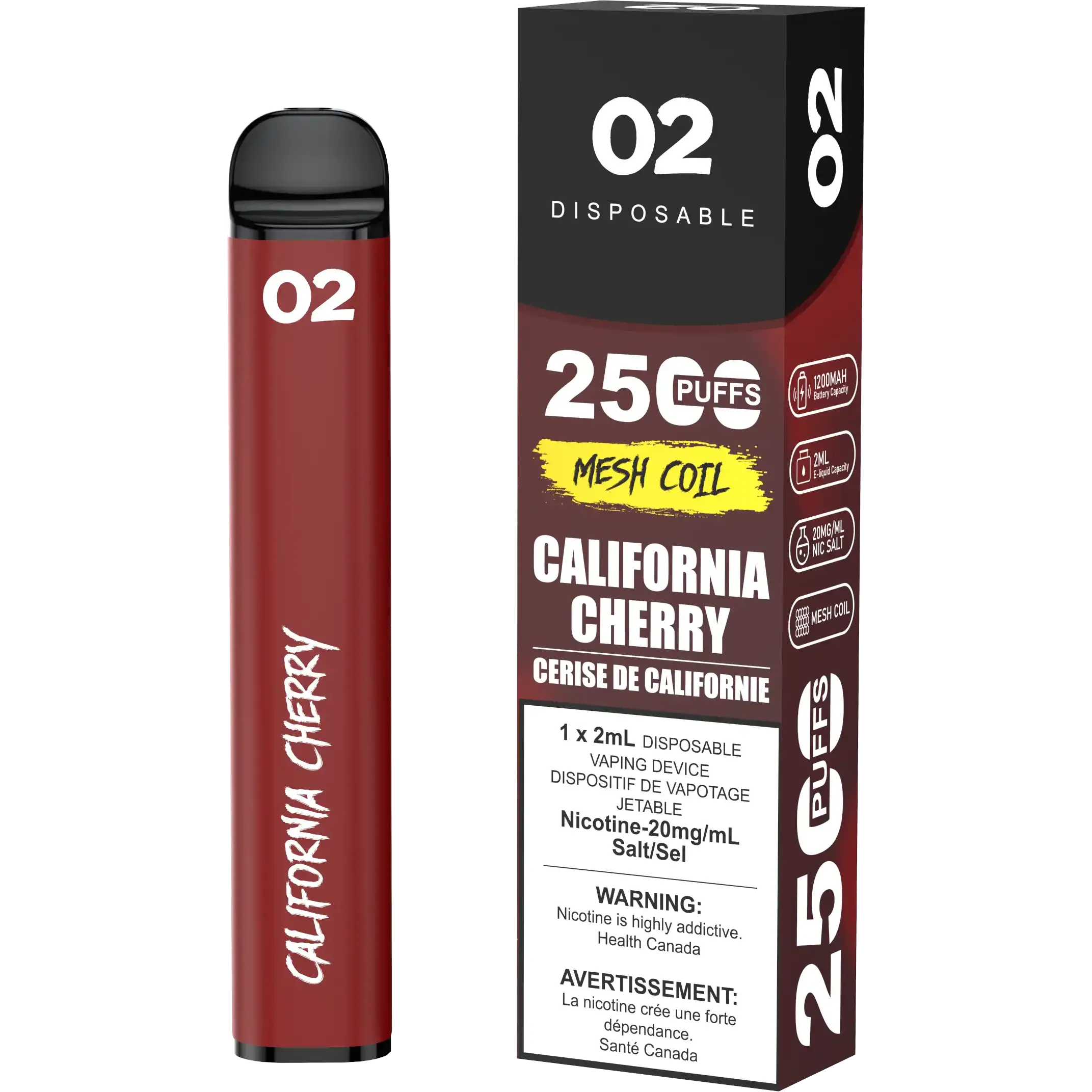 California Cherry O2 - Disposable 2.5K