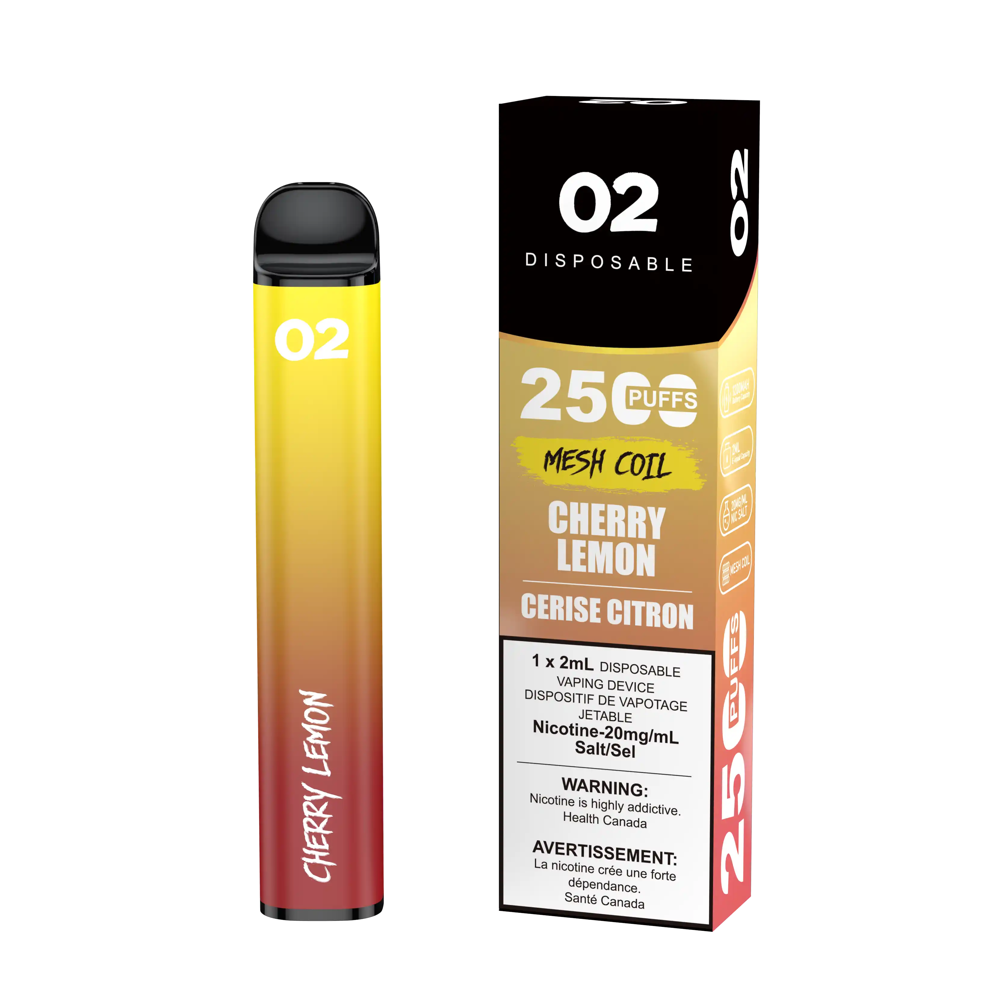 Cherry Lemon O2 - Disposable 2.5K