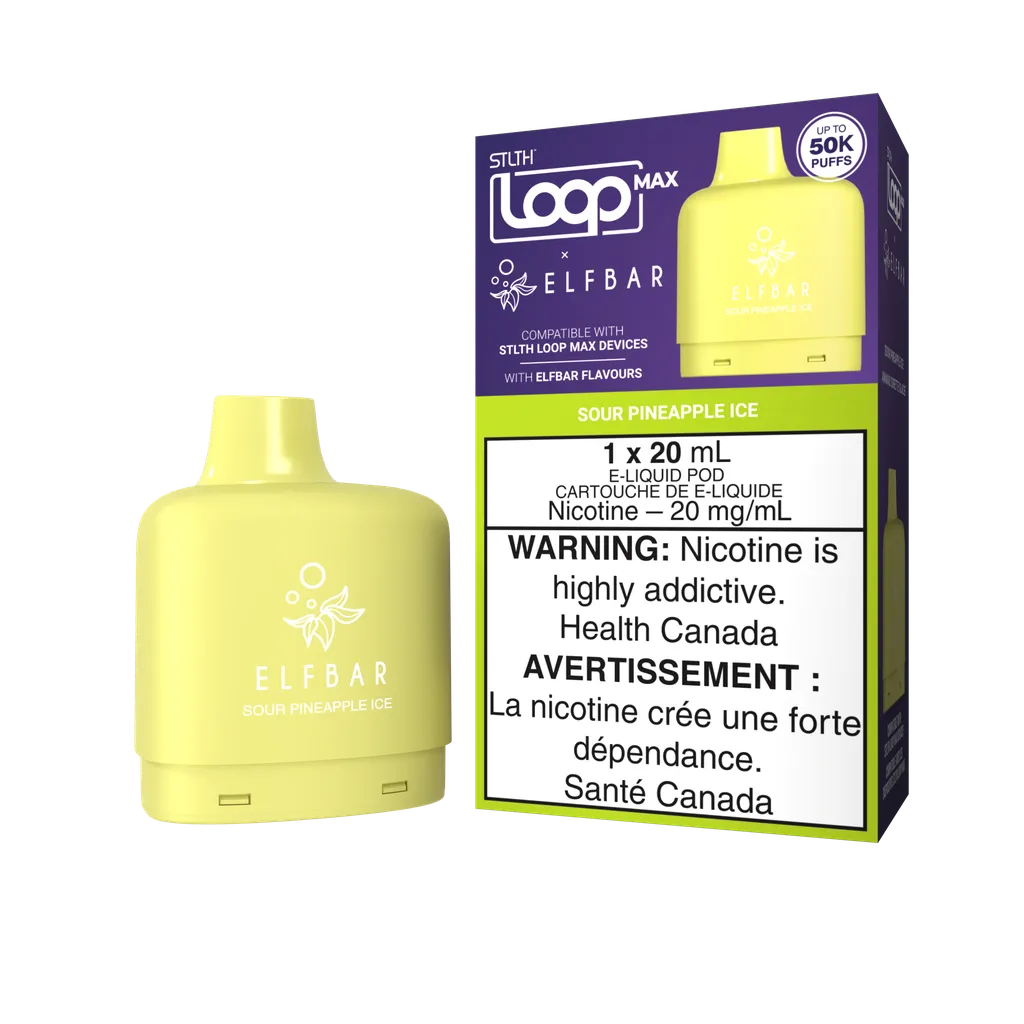 Sour Pineapple Ice Stlth Loop Max x Elf Bar Pod 50K