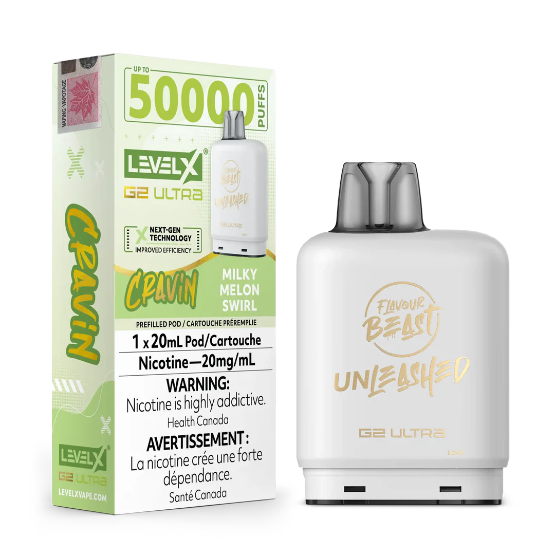 Cravin' Milky Melon Swirl by Level X Flavour Beast Unleashed G2 Ultra 50K