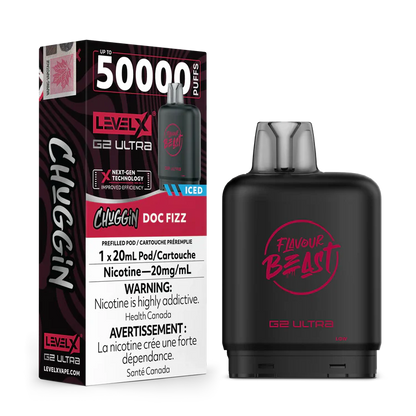 Doc Cherry/Fizz Iced Chuggin by Level X Flavour Beast G2 Ultra 50K