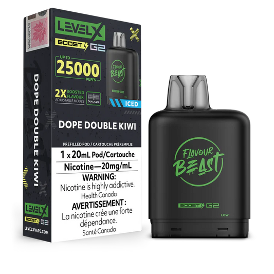 Dope Double Kiwi Iced Flavour Beast Boost G2 Pods 25K