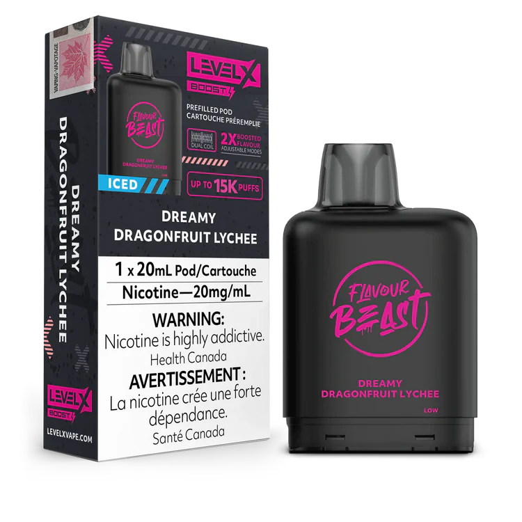 Dreamy Dragonfruit Lychee Iced Flavour Beast Boost G2 Pods 25K