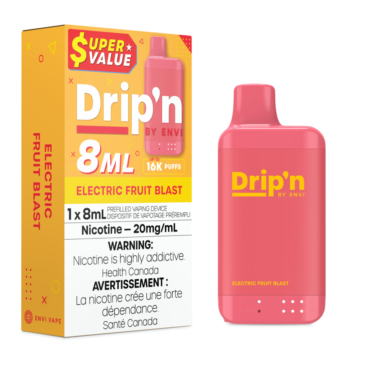 Drip'n by Envi 8mL Disposable - Electric Fruit Blast