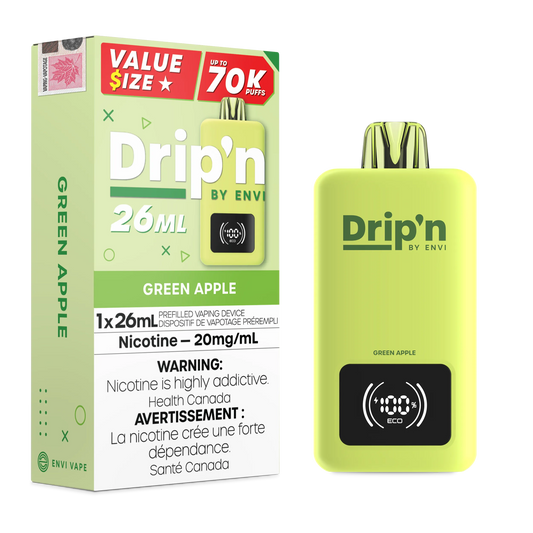Green Apple Drip'n 26mL - Disposable 70K
