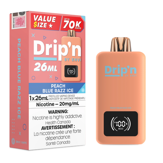 Peach Blue Razz Ice Drip'n 26mL - Disposable 70K
