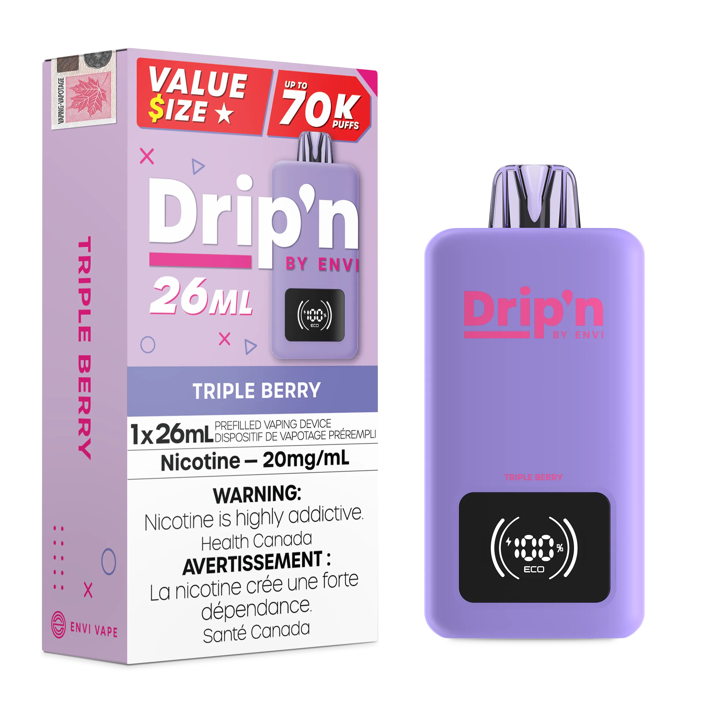 Triple Berry Drip'n 26mL - Disposable 70K