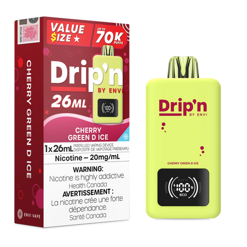 Cherry Green D Ice Drip'n 26mL - Disposable 70K