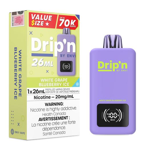 White Grape Blueberry Ice Drip'n 26mL - Disposable 70K