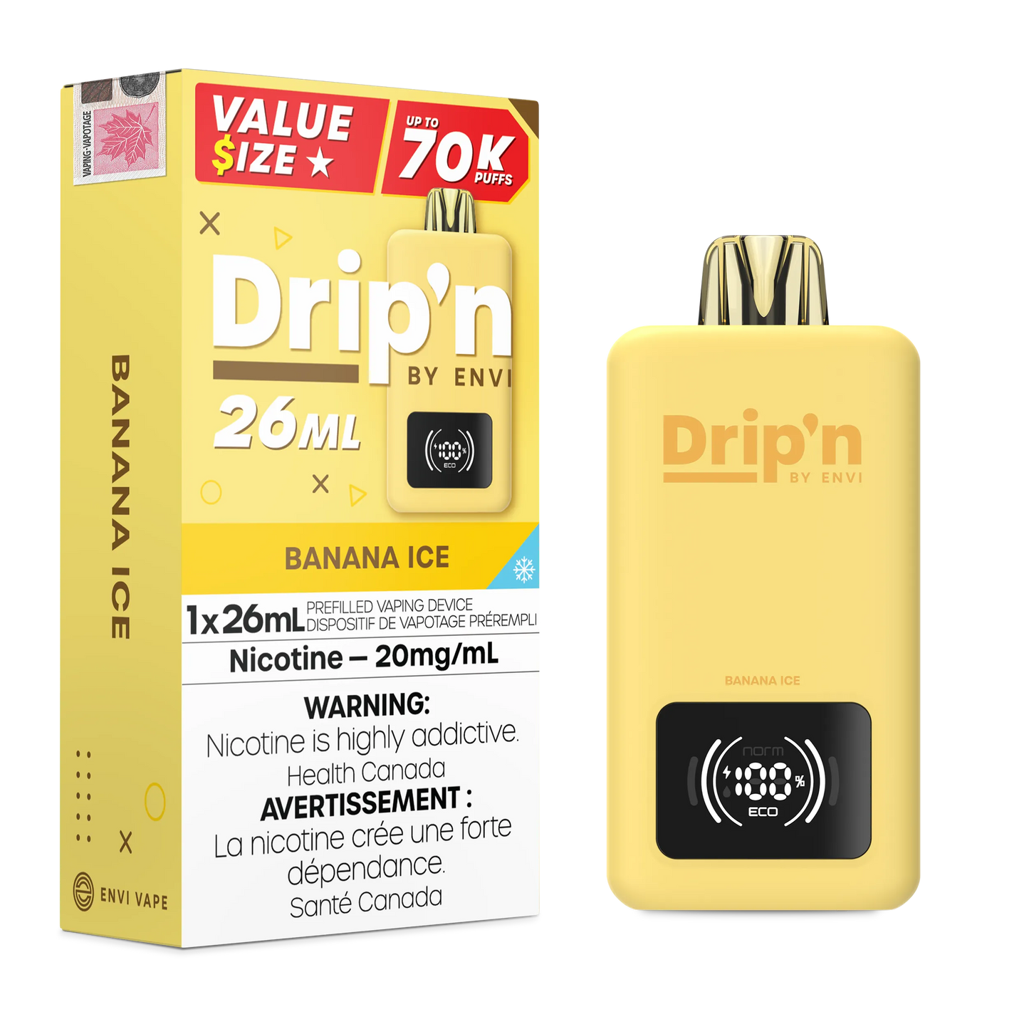 Banana Ice Drip'n 26mL - Disposable 70K