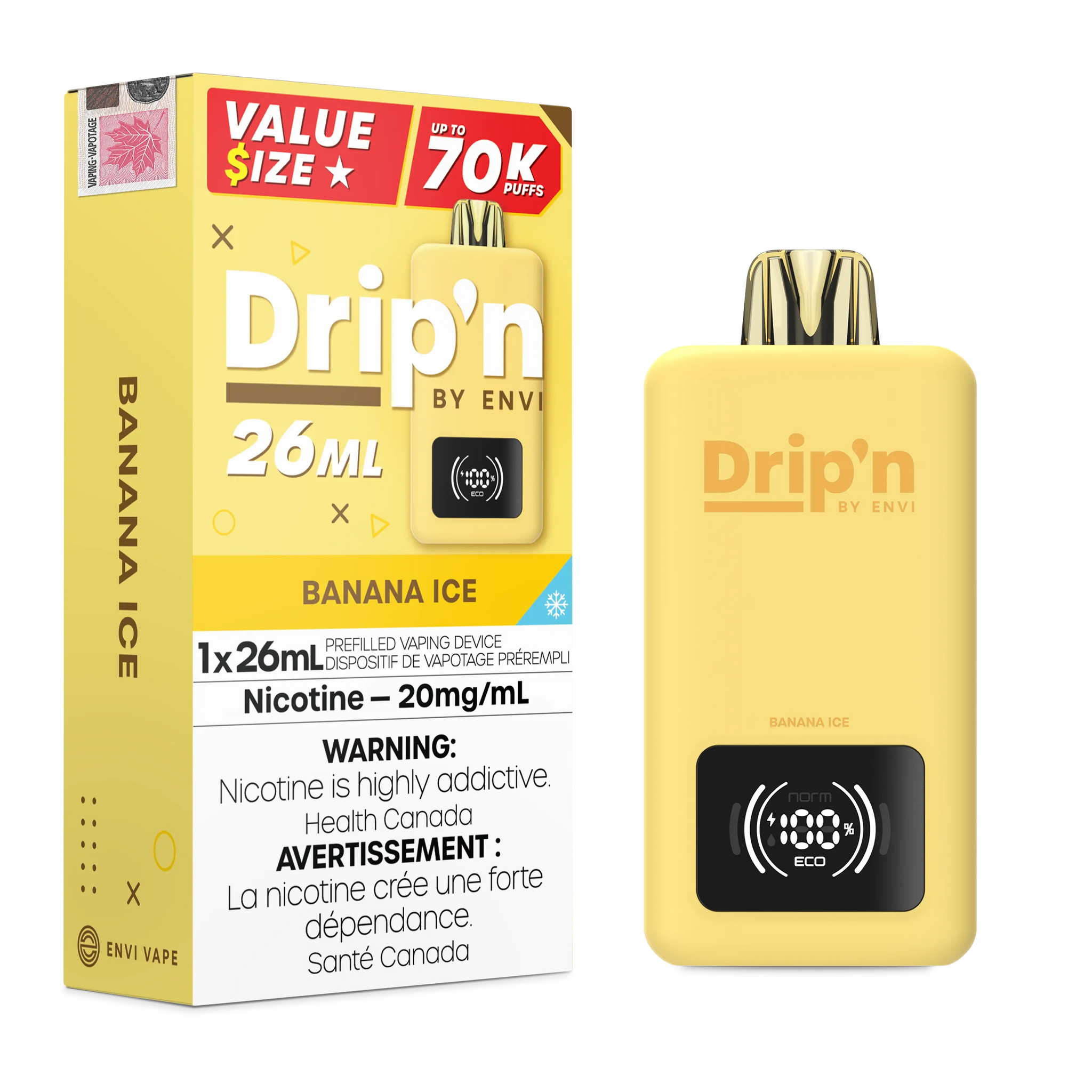 Banana Ice Drip'n 26mL - Disposable 70K