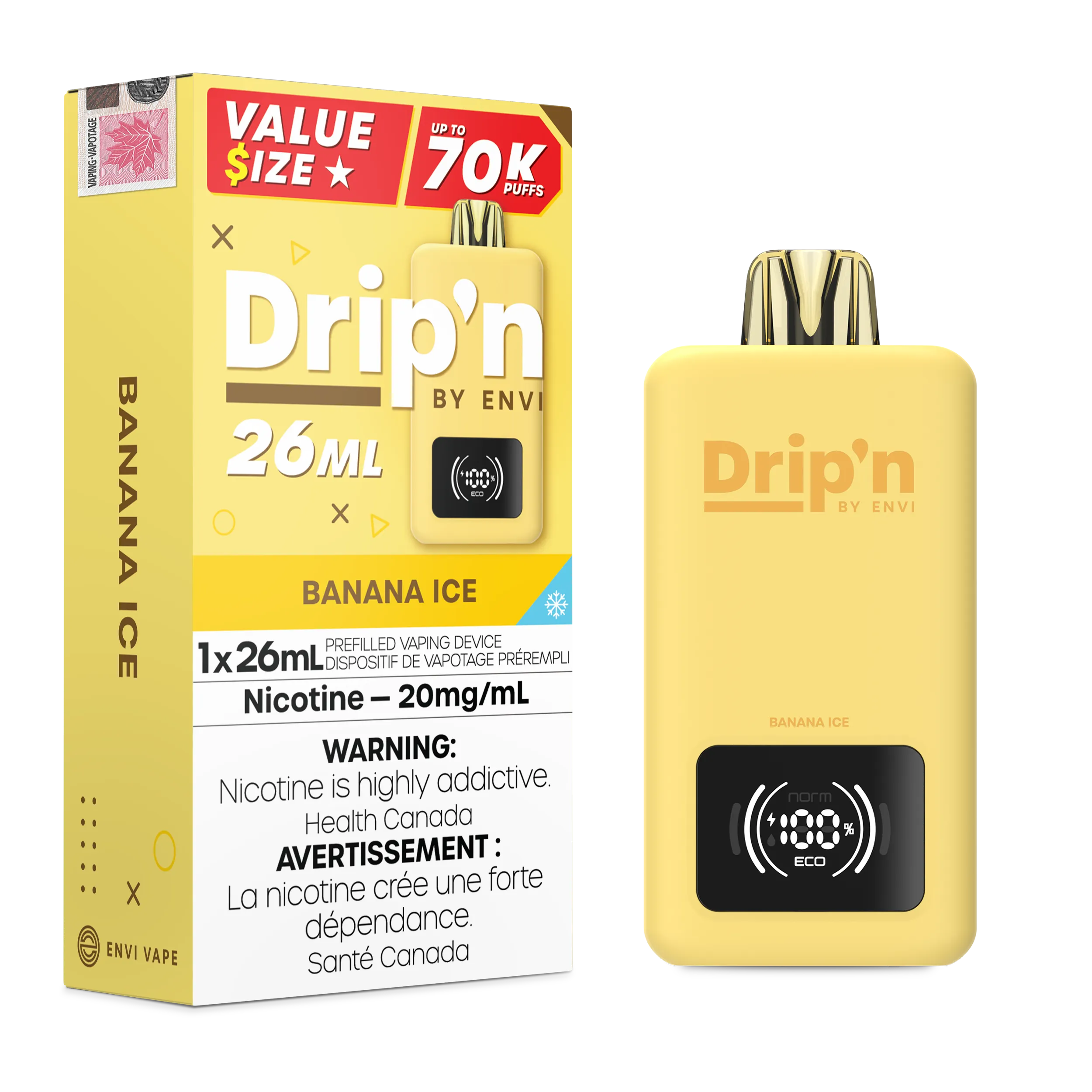 Banana Ice Drip'n 26mL - Disposable 70K