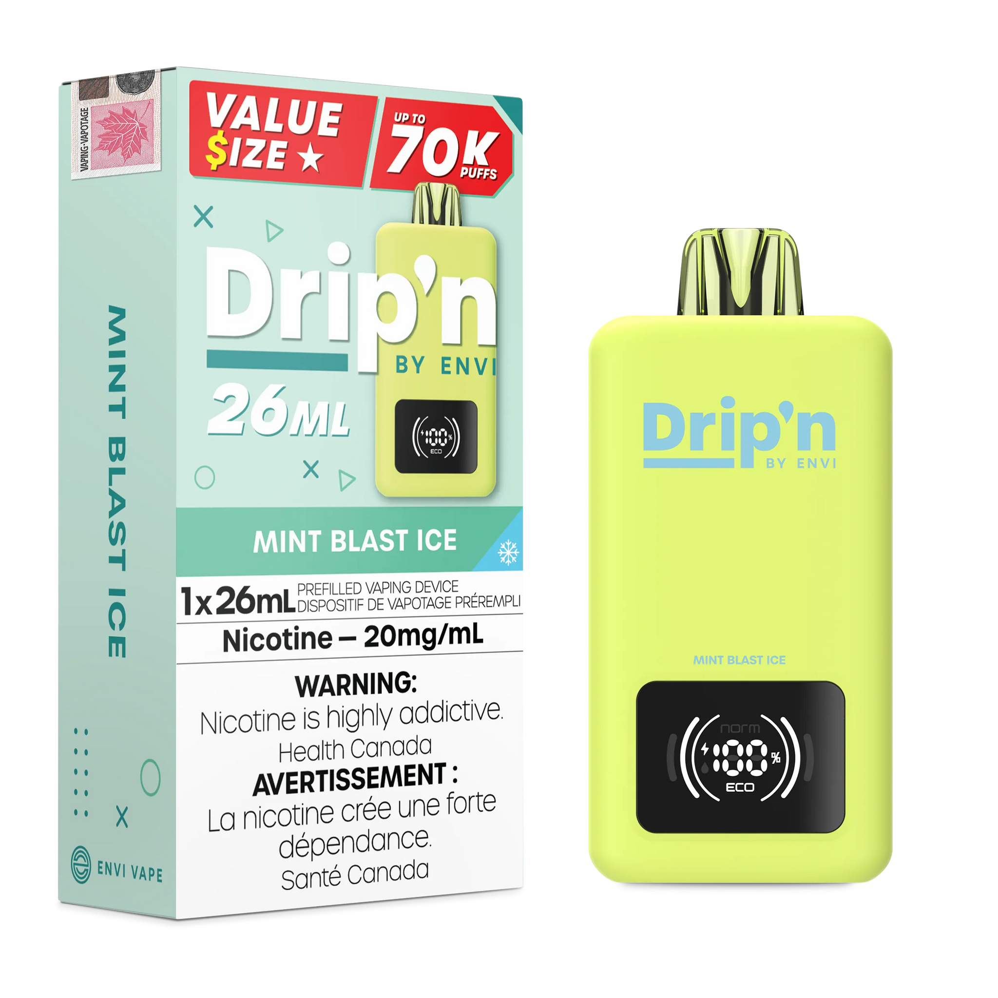 Mint Blast Ice Drip'n 26mL - Disposable 70K