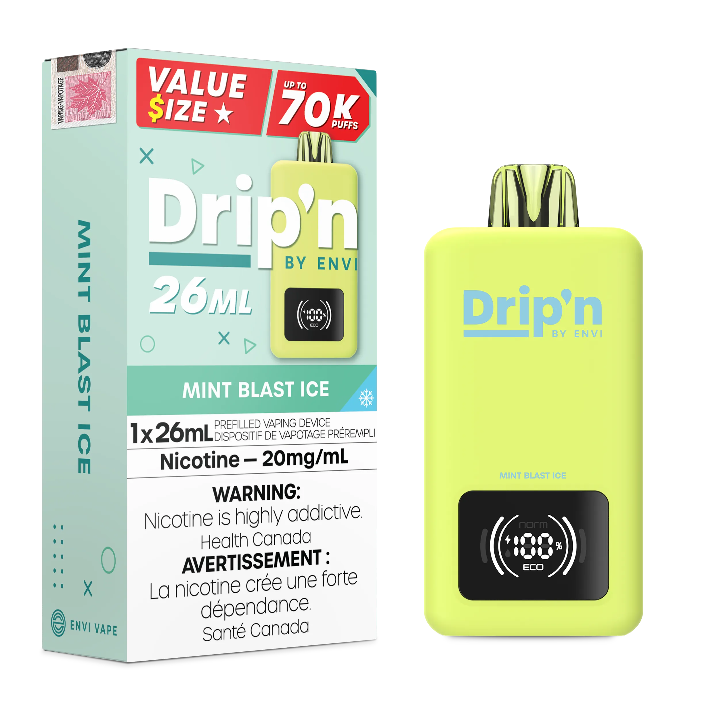 Mint Blast Ice Drip'n 26mL - Disposable 70K