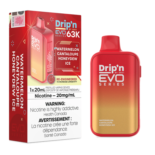 Watermelon Cantaloupe Honeydew Ice Drip'n by Envi EVO 63K - Disposable Vape