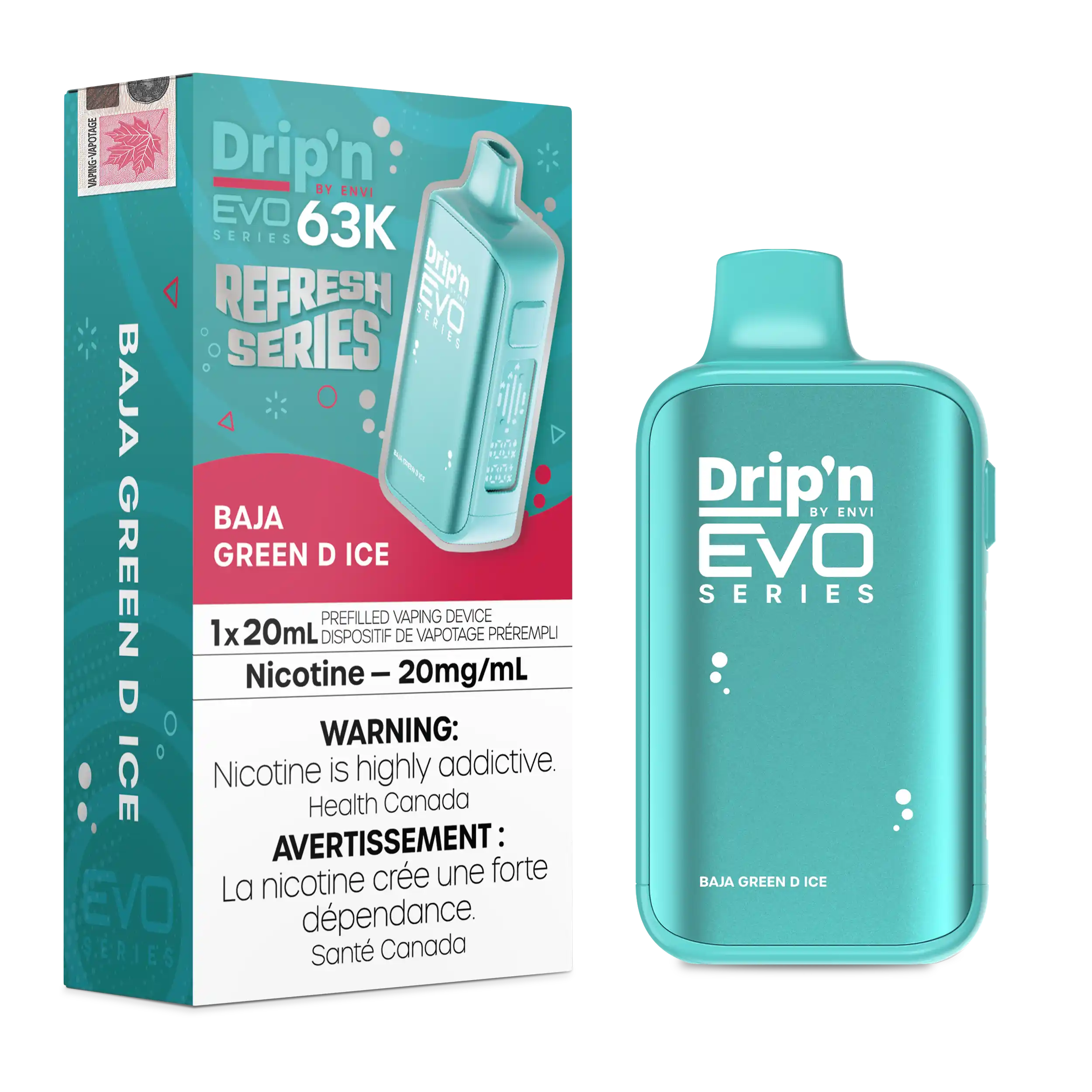 Baja Green D Ice Drip'n by Envi EVO 63K - Disposable Vape