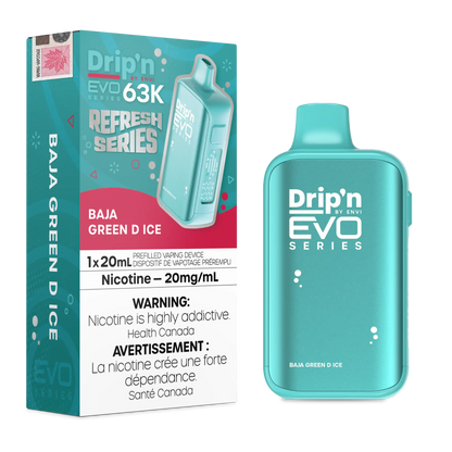 Baja Green D Ice Drip'n by Envi EVO 63K - Disposable Vape